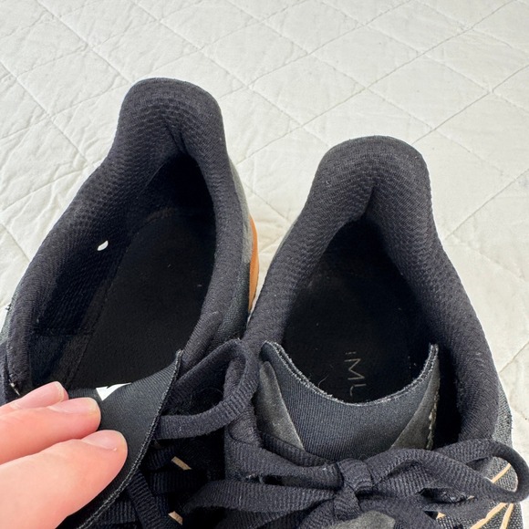 VTG! Converse All Star Black Leather Sneakers 11.5 Athletic Shoes 3B9710 Retro - Picture 4 of 12